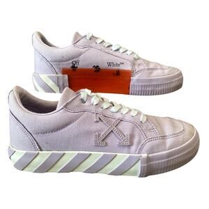 OFF-WHITE Vulcanized Low-Top Sneakers Lilac White Size 38 EU (7.5 US)